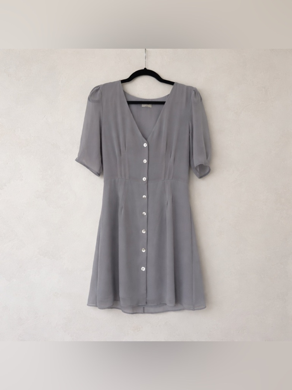 Aritzia Wilfred Freya Mini Dress in Pale Blue S